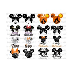 halloween mouse and friends svg bundle, trick or treat svg, spooky vibes svg, halloween family trip svg