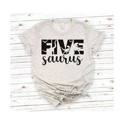 five saurus svg, five birthday svg, birthday dinosaur svg, cut file for cricut and silhouette