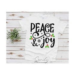 peace & joy svg, christmas svg, christmas door sign svg, christmas door hanger svg, christmas saying svg