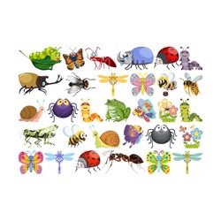 insect character clipart, insect clip art, insect png, cute insect clipart, worm clipart, ladybug clipart, frog clipart, caterpillar clipart