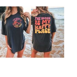 the beach is my happy place svg, summer svg, beach svg, retro summer svg, vacation svg, hello summer svg, summertime svg
