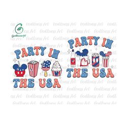 bundle party in the usa svg, snack and drink svg, 4th of july, patriotic, merica fourth of july, memorial day freedom svg