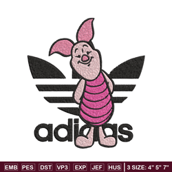 piglet adidas embroidery design, adidas embroidery, brand embroidery, embroidery file,logo shirt,digital download