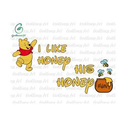 i like honey, his honey svg png, magic kingdom trip svg, for couple, family vacation svg, family trip svg, happy holiday