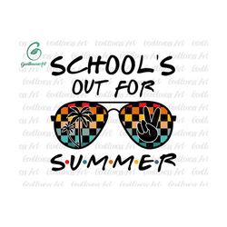 schools out for summer svg, summer break svg, hello summer svg, palm tree svg, graduation svg, summer teacher, beach sunglasses