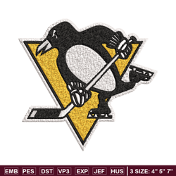 pittsburgh penguins logo embroidery, nhl embroidery, sport embroidery, logo embroidery, nhl embroidery design.