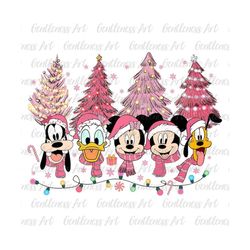 merry christmas png, pink christmas tree png, christmas mouse and friends, funny christmas png, pink christmas png, xmas holiday png