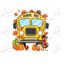 fall school bus png sublimation design download, back to school png, school bus driver png, fall png, sublimate designs download