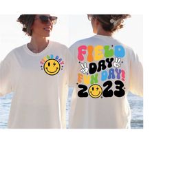 field day fun day svg, field day png, retro school game day, smiley face svg, field day teacher shirt, svg files for cri