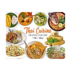thai food clipart thai food clipart thailand clip art  food clipart graphic design for scrapbooking card making cupcake toppers paper crafts
