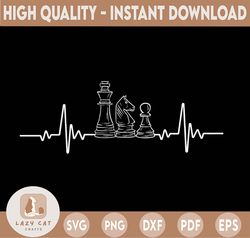 chess game heartbeat, svg cut file, instant download
