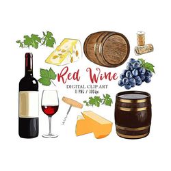 wine clipart, bottle of red wine clip art, graphics drinks grape clipart design for scrapbooking, card making, paper craft, wine png