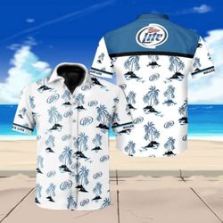 miller lite beer floral hawaiian shirt &8211 maria