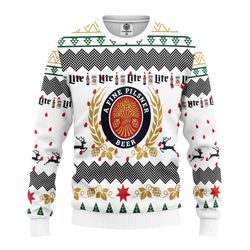 miller lite beer ugly christmas sweater &8211 amazing gift idea &8211 thanksgiving gift