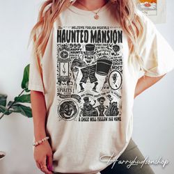 comfort colors vintage the haunted mansion shirt png, horror movie shirt png, retro disney halloween shirt png, hallowee