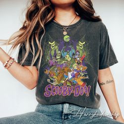 comfort colors vintage, scary scooby doo shirt png, scooby doo friends shirt png, retre halloween scooby doo shirt png,