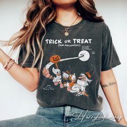 donald disney halloween comfort colors shirt png, disney halloween shirt png, trick or treat shirt png, halloween pumpki