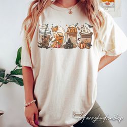 halloween coffee shirt png, fall coffee comfort colors shirt png, halloween shirt png, pumpkin spice shirt png, coffee l