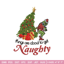 naughty grinch embroidery design, naughty grinch christmas embroidery, grinch design, logo shirt, digital download.