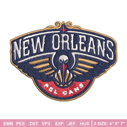 new orleans pelicans logo embroidery, nba embroidery, sport embroidery, logo embroidery, nba embroidery design