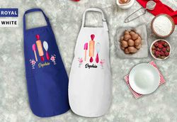 personalized kitchen apron, cookie baker gift women, custom cooking apron with pocket, kitchen tool gifts mom apron,cust