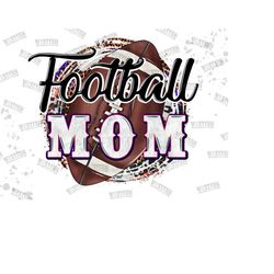 football mom png, western cowhide football mom design, western american football mom png sublimation design, football mom, football design