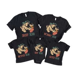 family bear shirts, mama papa baby bear shirts, mama bear shirt, papa bear shirt, brother bear shirt, sister bear shirt, baby bear shirt.