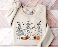 halloween dancing skeleton sweatshirt png, halloween cowgirl dancing shirt png, western halloween sweatshirt png, hallow