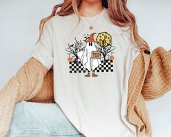 halloween ghost shirt png, retro halloween shirt png, vintage spooky season shirt png, retro fall shirt png, halloween b