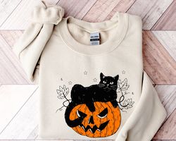 halloween sweatshirt png, pumpkin cat sweatshirt png, funny halloween sweatshirt png, cat sweatshirt png, halloween cat