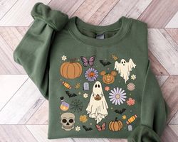 halloween sweatshirt png, halloween doodles sweatshirt png, halloween women gifts, funny halloween hoodie, spooky doodle