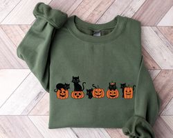 halloween sweatshirt png,cat sweatshirt png,ghost shirt png,halloween sweater,cool halloween cat shirt png,cat lover tsh