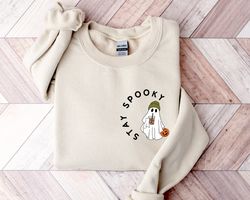 stay spooky ghost coffee sweatshirt png, halloween stay spooky sweatshirt png, stay spooky pocket sweatshirt png, hallow