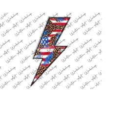 american lightning bolt png, american flag png, 4th of july, independence day, lightning bolt png, sublimation design in