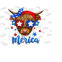 highland cow merica png sublimation design, highland cow ,4th of july sublimation design, 4th of july shirt ,4th july pn