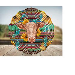 western baby calf windspinner png,animals windspinner,calf windspinner,sunflower png,western windspinner,sublimation des