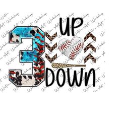 baseball 3 up down png, baseball png design, western, sport png, game day png, baseball, cowhide, instant digital downlo