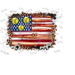 softball american flag png, softball american flag png life,softball png, american flag png, leopard, cowhide,western, a