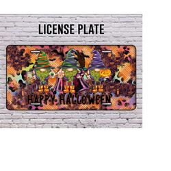 happy halloween license plate png, gnomes license plate,happy license plate,license plate,ghost license plate,digital do