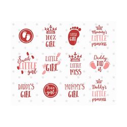 baby girl svg bundle new baby svg bundle baby girl svg baby svg file it's a girl svg baby girl new born svg silhouette bundle svg cricut svg