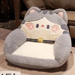 tatami waist cushion, new cartoon cute cat floor sofa , eye caught object to display and useful fluffy cushion for kids