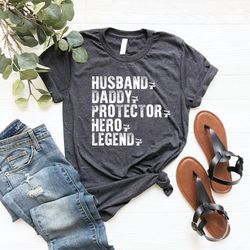 husband gift, husband daddy protector hero shirt png, fathers day gift, funny shirt png men, husband shirt png, husband