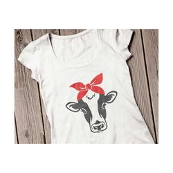 bandana cow svg, rosie riveter inspired, cow svg, heifer bandana svg,farm svg,bandanna cow svg,bandana heifer svg cut file cricut silhouette