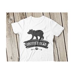 brother bear svg, brother bear svg file, bear cub svg, bear family svg, baby bear svg, baby svg cricut silhouette cut file t- shirt designs