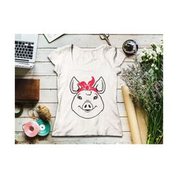 pig with bandana svg,funny pig svg,funny piggy with bandana svg,cute pig with bandana svg,cute pig svg,bandana pig svg,funny piggy svg file