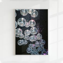 disco ball print  disco ball wall art, trendy wall art disco ball decor, preppy wall art, funky wall art.jpg