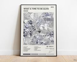 drake what a time to be alive album cover poster, drake what a time to be alive poster print, digital download, drake po