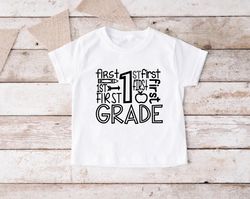 First Grade Shirt PNG, 1st Grade Team TShirt PNG, 1st Grade Gift, Teacher Squad Shirt PNGs, Back To School Graphic Tee,