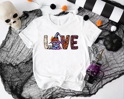 love gnome tshirt pngs, gift for halloween, scary face pumpkins tees, witch hat gnome t-shirt png, western halloween wom