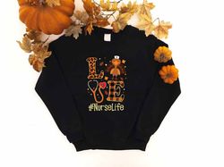 love nurse sweathirts, thankful nurse gift, turkey er sweaters, medical thanksgiving sweats, leopard school nurse gifts,